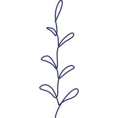 abstract plants one line