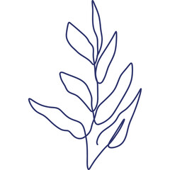 abstract plants one line