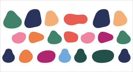 Abstract colorful organic shapes vector, Decorative colorful abstract blobs, Abstract blobs in various colors, Abstract colorful geometric shapes, Colorful abstract organic shapes vector illustration