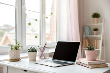 Fototapeta premium laptop on the table
