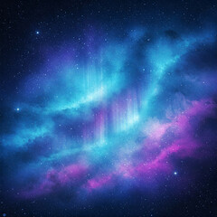Obraz premium abstract space background. Beautiful fantasy starry night sky, blue and purple colorful, galaxy and aurora 4k wallpaper. cosmic watercolor illustration. Colorful space background with stars.
