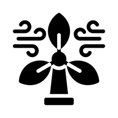 wind turbine glyph icon