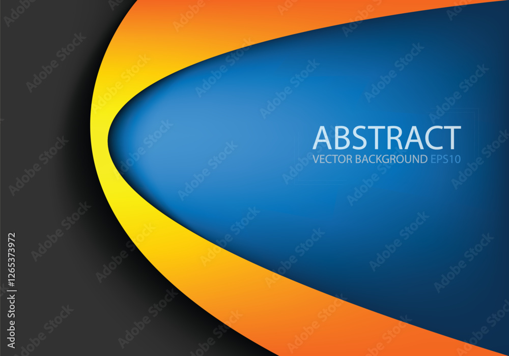 Poster graphic vector curve line overlap background for text and message design
