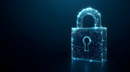 Abstract Padlock Digital Security and Data Protection Concept