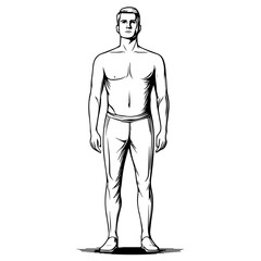 Anatomical Man Silhouette: Ideal for Medical Illustrations and Diagrams