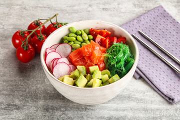 Hawaian cuisine - Poke with salmon