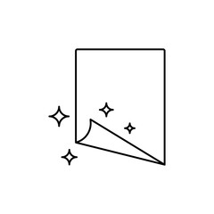 Blank Paper Icon Minimalist vector outline.