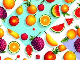 Tropical Hues: Geometric Feast for the Eyes