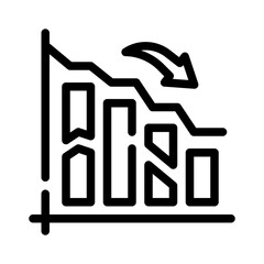 bar chart line icon