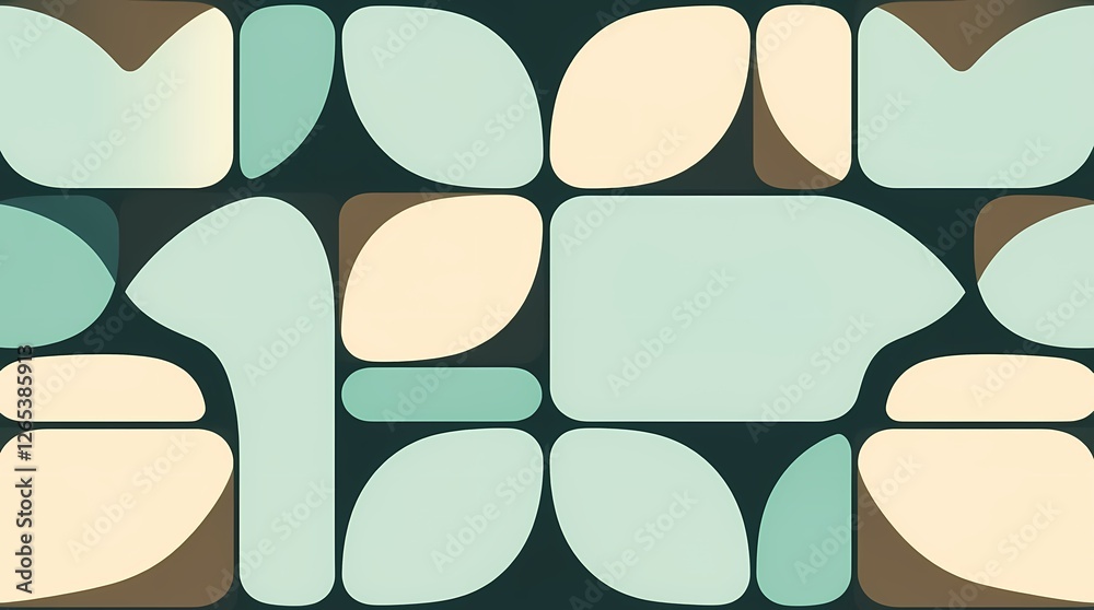 Poster abstract geometric shapes in soft tones create a modern design perfect for contemporary spaces. gene