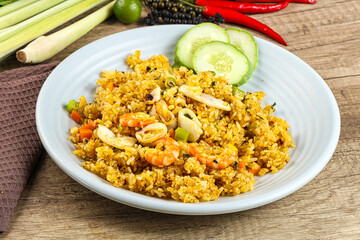 Asian Fried rice with seafood