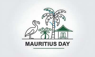 Obraz premium Mauritius Day, Poster, Banner, Post, Story, 