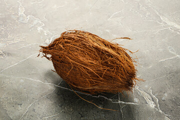 Natural exotic brown hairy coconut