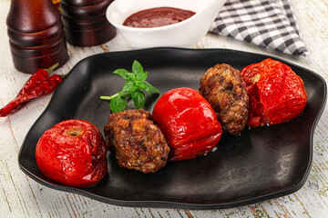 Turkish cuisine - Domatesli Kebab with tomato