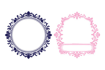 vintage frame featuring decorative swirls and floral elements
