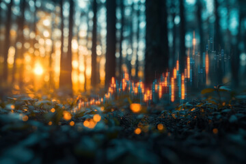 Forest Background Chart Overlay