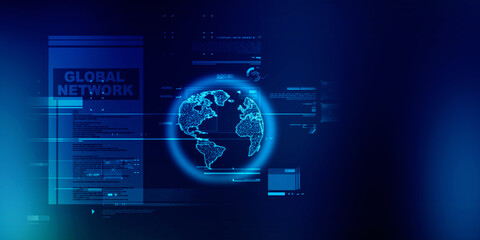 2d illustration world map abstract background
