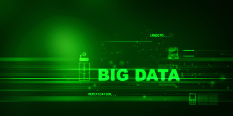 2d illustration abstract Big data 

