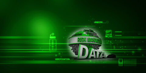 3d rendering Data connected mouse with risk management 
