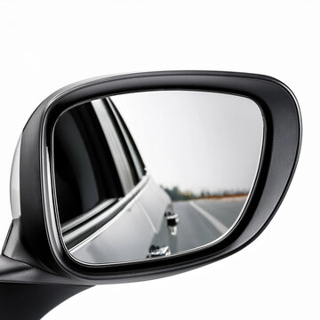 espejo retrovisor de automovil, aislado, sobre fondo blanco
