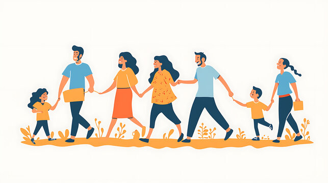 A diverse family celebrating financial stability thanks to social security