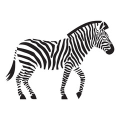 Fototapeta premium Elegant Black and White Zebra Silhouette Design