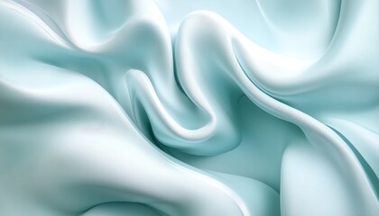 Fototapeta premium Seamless Baby Blue 3D Delicate Gentle Light Waves Soft Textured Elegance for Backgrounds
