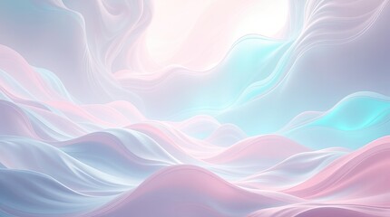 Pastel Wave Abstract Art Background Image