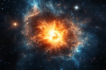 A nebula in space in which a sun is born.