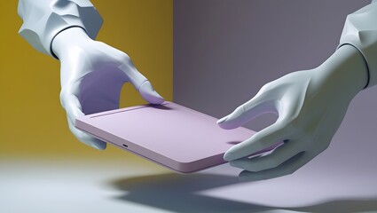 Muted Elegance: Hands Chiseled into Balance
