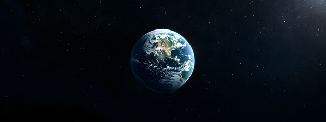 Obraz premium The Earth seen from the moon, a starry sky 