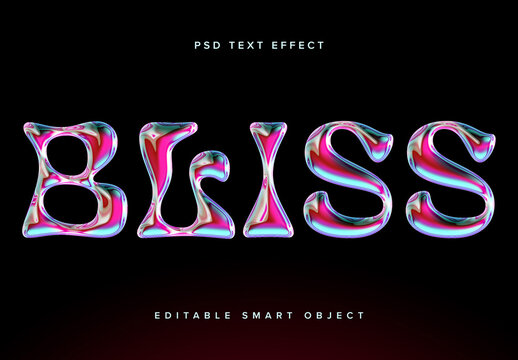 Pink Chrome Text Effect Mockup