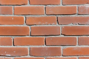 Close-up view of a textured brick wall showcasing warm red tones and mortar