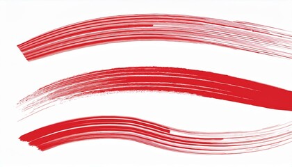 Obraz premium Red brush stroke underline. Marker pen highlight stroke. Vector swoosh brush underline set for accent, marker emphasis element..