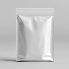 White Doypack Mockup, White Mylar Bag Mockup on White Background