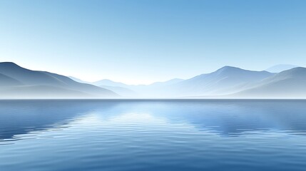 Serene Mountain Lake Peaceful Tranquil Landscape