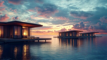 Tropical Paradise: Azure Sky, Sparkling Sea, and Luxury Resort