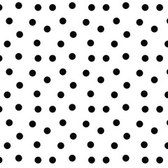 Black and white dots  seamless pattern