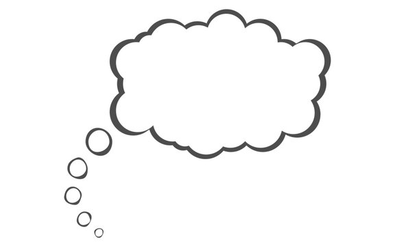Cloud thought bubble vector stock image, cloud thought png image, editable cloud bubble image