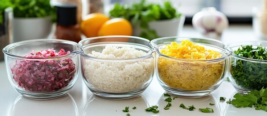 Culinary Delights: A Vibrant Array of Rice and Herbs