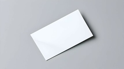 Blank White Card on Gray Background