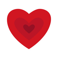 Fototapeta premium Valentine red heart set icon. Happy Valentines Day. Love sign symbol. Simple shape. Greeting card template. Cute graphic object. Flat design. White background. Isolated. Vector illustration
