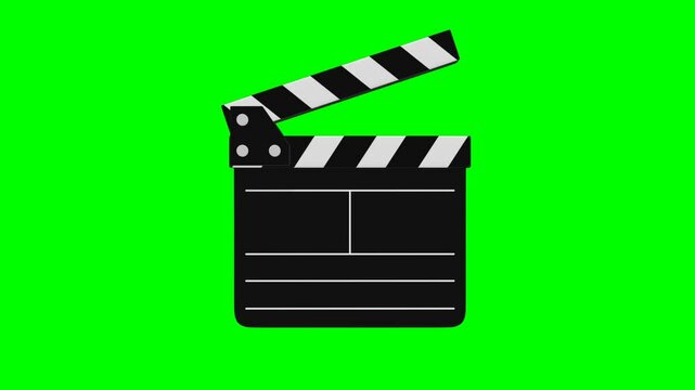 movie clapper board isolated
