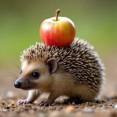 Fototapeta premium A photo of porcupine hedgehog