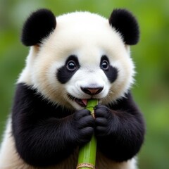 A photo of giant panda panda panda bear coon bear Ailuropoda melanoleuca