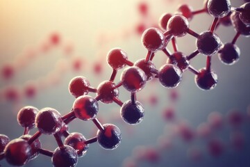 Human Growth Hormone: 3D Molecular Model Illustration for Atomistic Structure