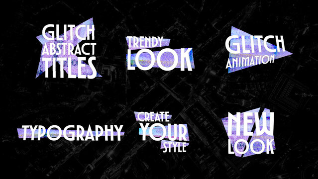 Glitch Abstract Titles