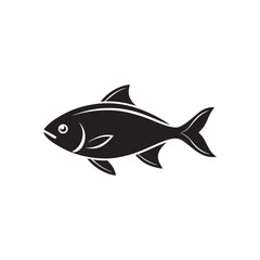 vector illustration of fish, 
Walleye Fish Jumping Up Isolated Retro Black and White 