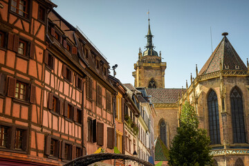 View on the city of Colmar in Alsace
