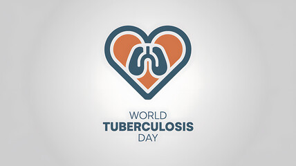 World Tuberculosis Day: Banner, Heart and Lungs Icon. Tuberculosis Day, World Tuberculosis Day Poster, 